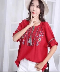Alternative view of EMBROIDERED TOP