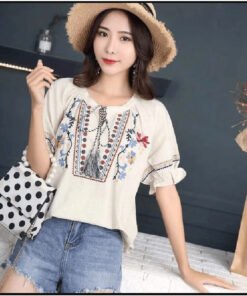 EMBROIDERED TOP