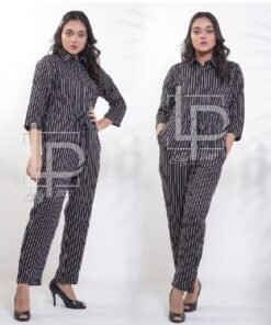 STRIPED JUMP SUIT