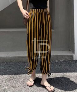 STRIPED BOW TROUSER