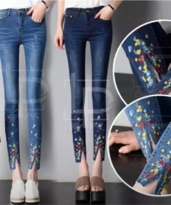 EMBROIDERED DENIM