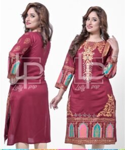 PRINTED MIRROR WORK KURTI