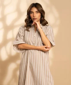 Alternative view of ALKARAM RTW | SHIRT & CULOTTE YARN DYED | PRINTED CO-ORD