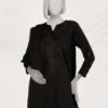 BLACK EMBROIDERED KHHADDAR 2 PIECE STITCHED