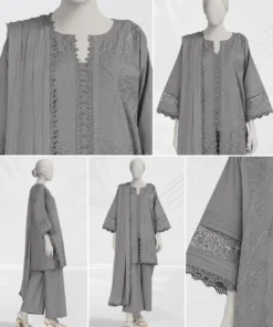 Alternative view of GREY LIMINAL 3PC STITCHED | JLAWN-S-25-254/S LIMITED EDITION-01