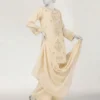 OFF WHITE DOBBY EMBROIDERED STITCHED 3PIECE