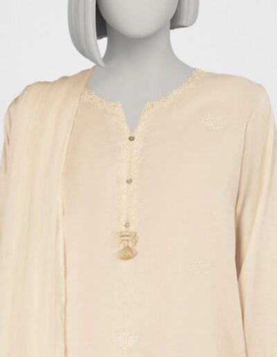 J. BEIGE EMBROIDERED LIMINAL 3PC STITCHED - Image 2