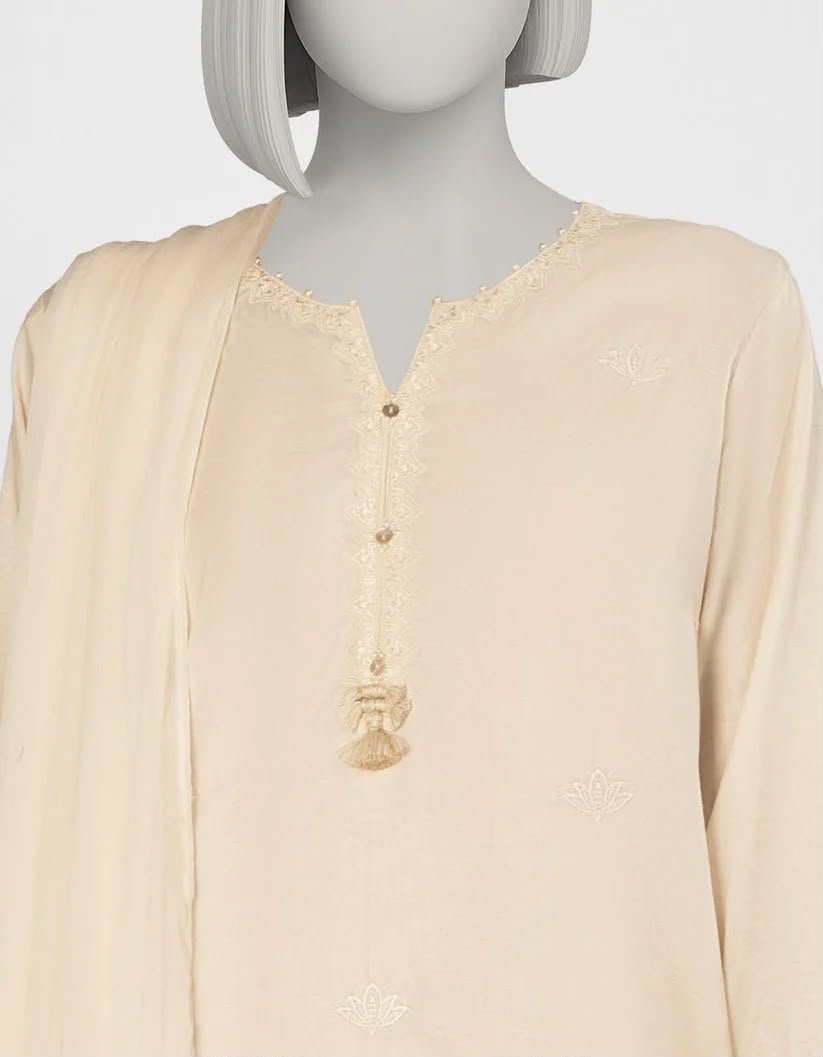 J. BEIGE EMBROIDERED LIMINAL 3PC STITCHED - Image 2